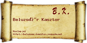 Beluzsár Kasztor névjegykártya